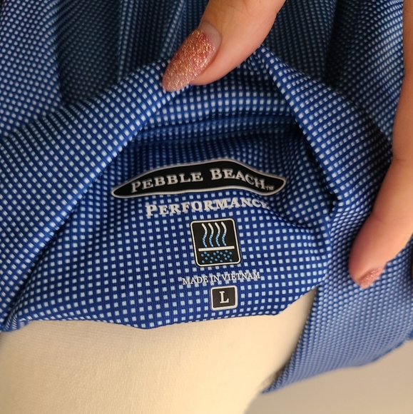 - Men's Pebble Beach Performance golf shirt NWOT Size large - Picture 6 of 6